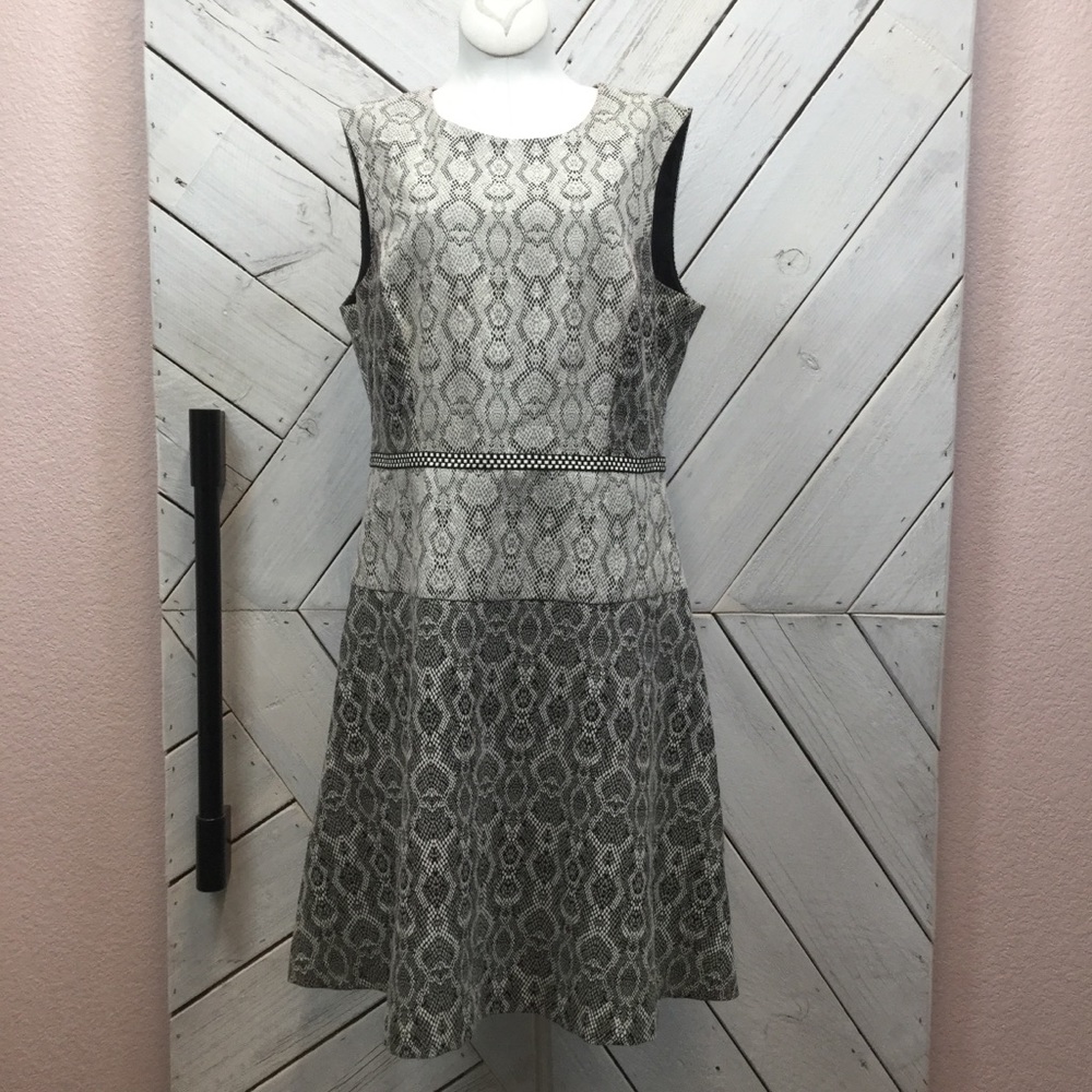 Badgley Mischka Belle Snakeskin Printed Dress